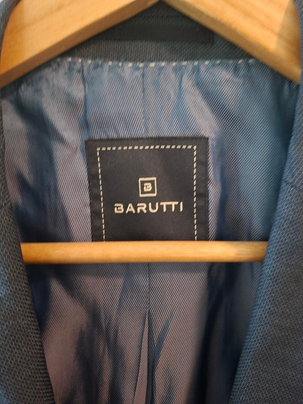 Donkerblauw wollen Barutti colbert - Maat 48, Barutti, Ophalen of Verzenden, Zo goed als nieuw, Maat 48/50 (M)