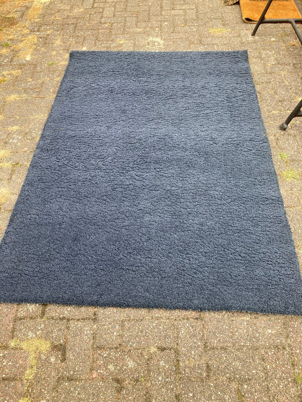 IKEA ADUM Vloerkleed - Blauw/Grijs - 133x195 cm, Ophalen, Gebruikt, 100 tot 150 cm, Blauw