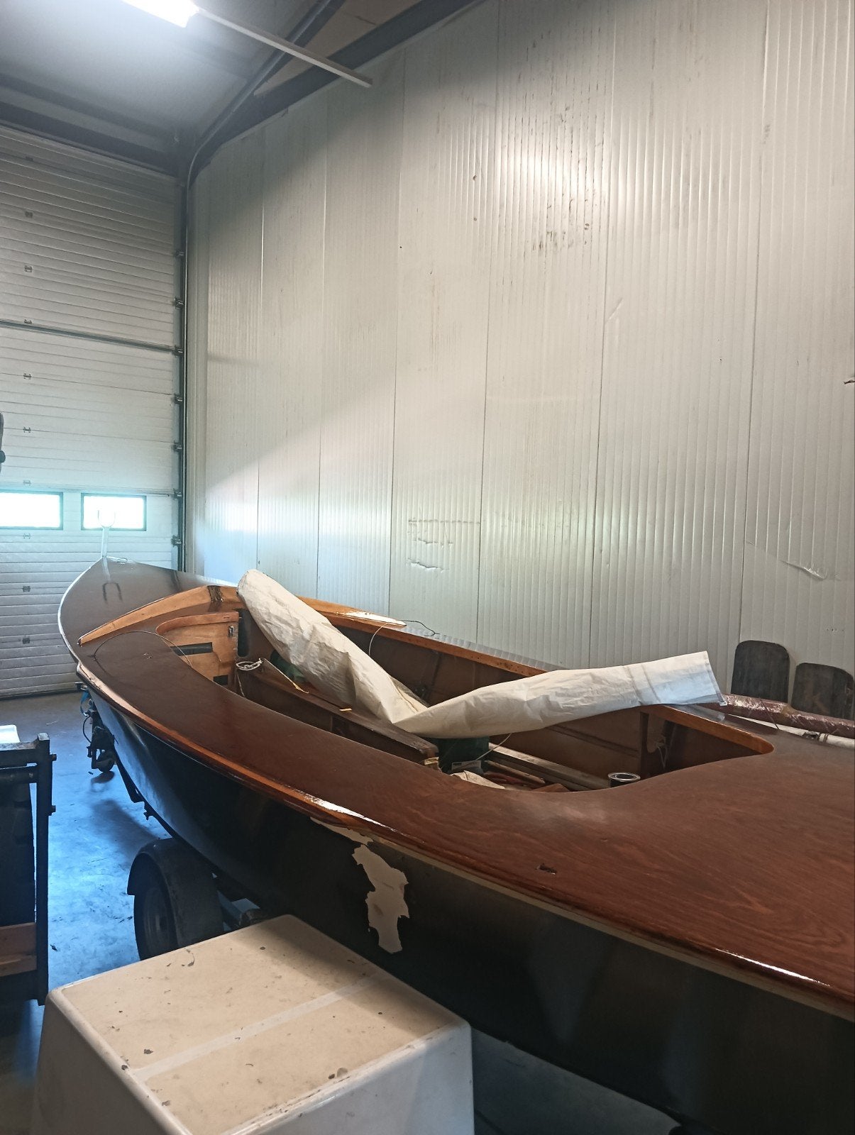 Spanker  nr 876, Watersport en Boten, Open zeilboten, Ophalen, Gebruikt, Spanker, 25 cm