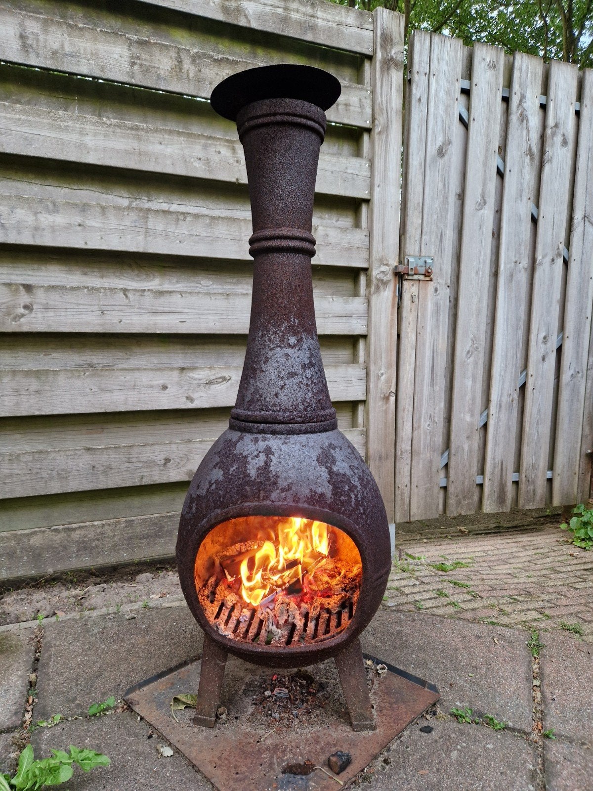 Terrashaard, Terraskachel, gietijzer, Tuin en Terras, Tuinhaarden, Ophalen