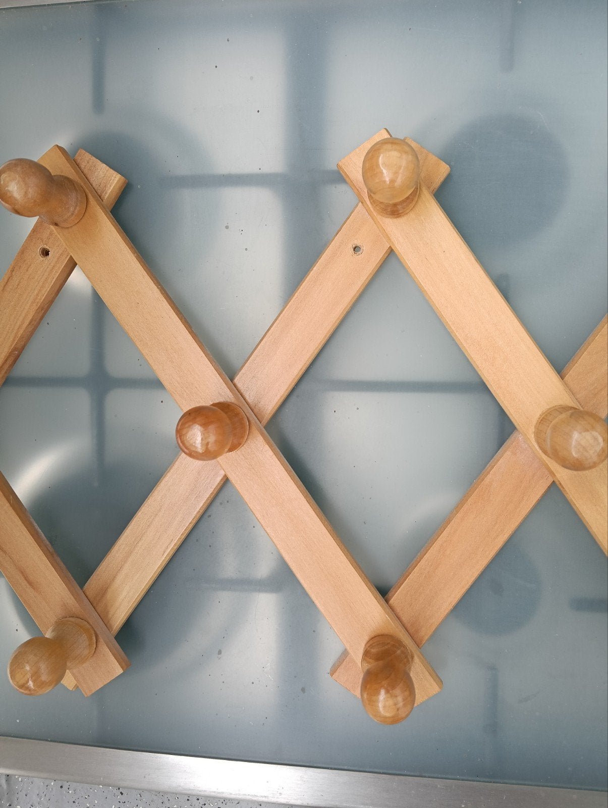 Houten uittrekbare kapstok, Ophalen of Verzenden, Gebruikt, Hout, Wandkapstok