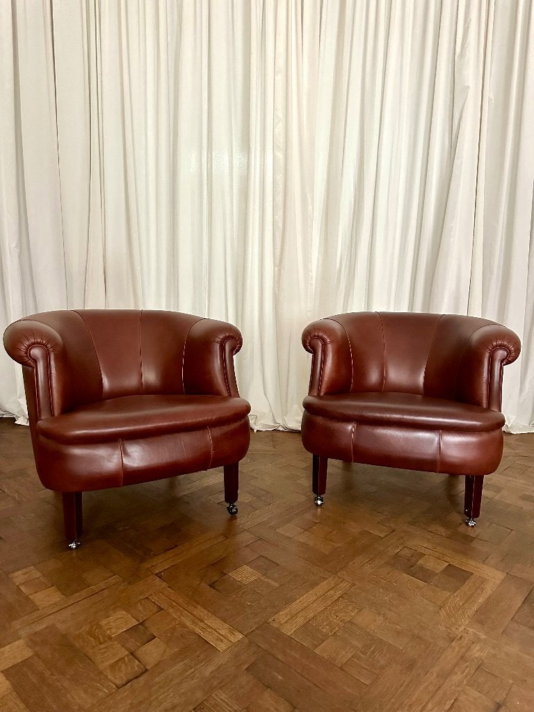 2 Club Renzo Frau fauteuils, Ophalen, Klassiek, Zo goed als nieuw, 75 tot 100 cm