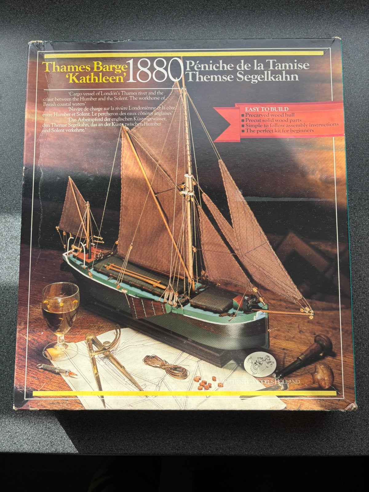 Modelbouwdoos  thames Barge Kathleen 1880, Hobby en Vrije tijd, Modelbouw | Boten en Schepen, Ophalen of Verzenden, Nieuw