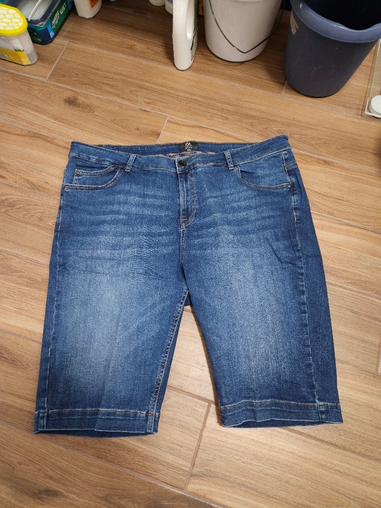 Human Nature spijkerbermuda - Maat 5XL, Kort, Blauw, Maat 46/48 (XL) of groter, Ophalen of Verzenden