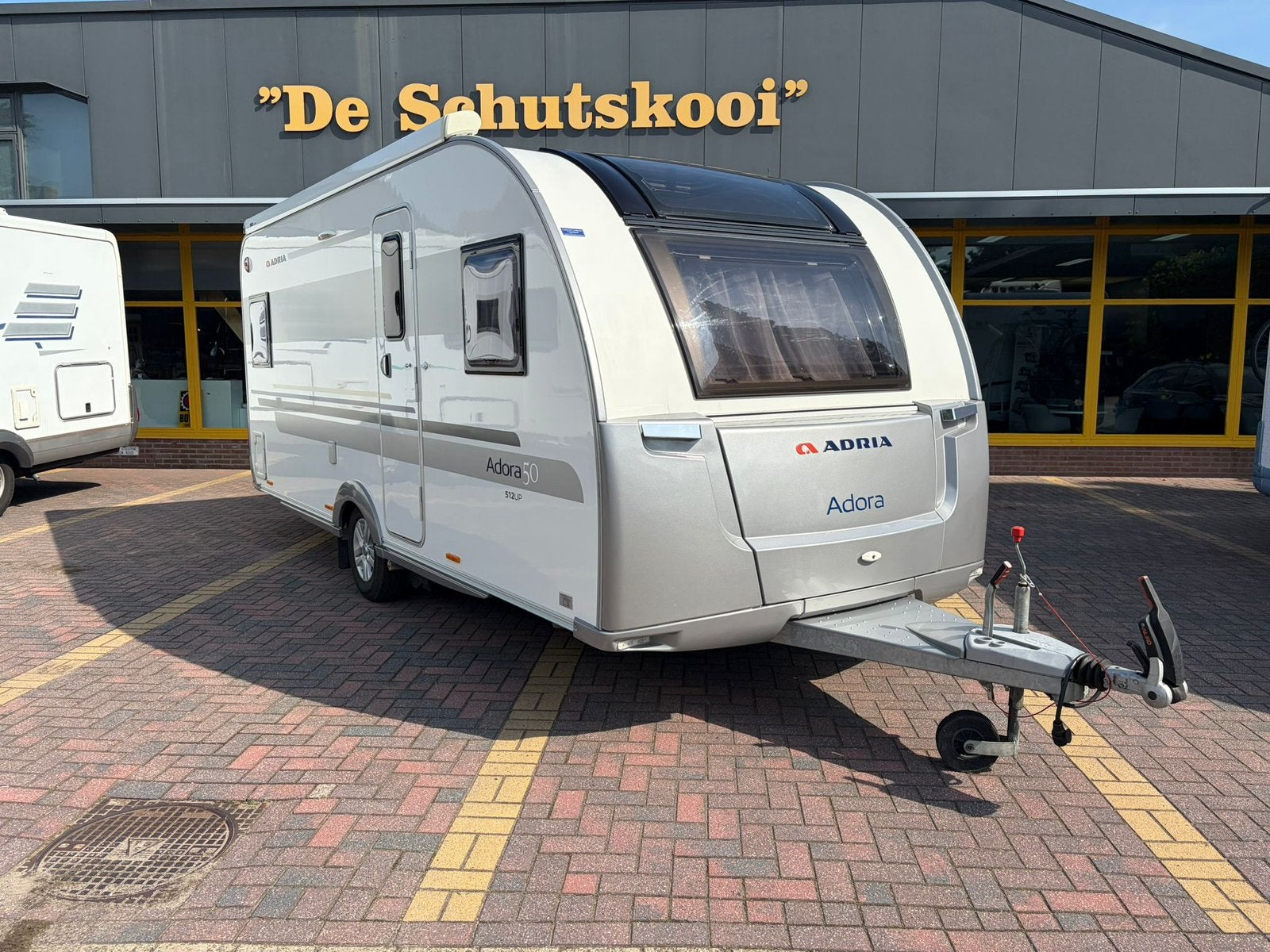 Adria Adora 512 UP 2016 mover / luifel/airco/ enz, Caravans en Kamperen, Voortentlamp, Rondzit, Frans bed, Bedrijf