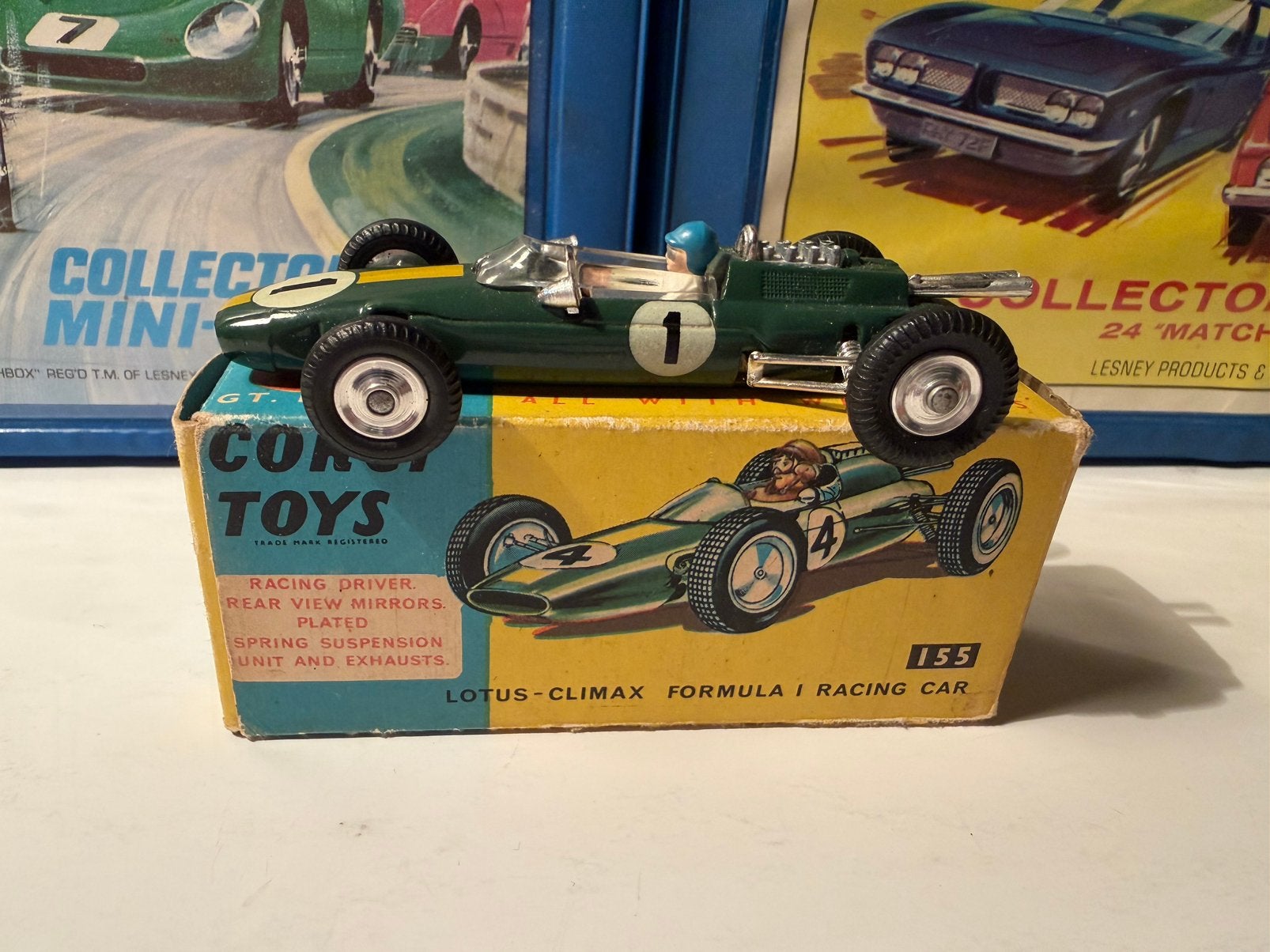 Corgi Toys Nr.155 Lotus Climax Formule 1 Racing Car, Hobby en Vrije tijd, Modelauto's | 1:43, Ophalen of Verzenden, Gebruikt, Auto