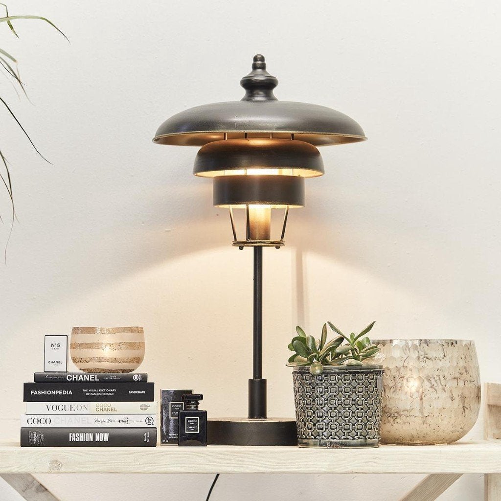 Nieuw: Riverdale Boston Tafellampen Goudkleur 2 Stuks, Goud, Met schakelaar, 68 cm, Nieuw