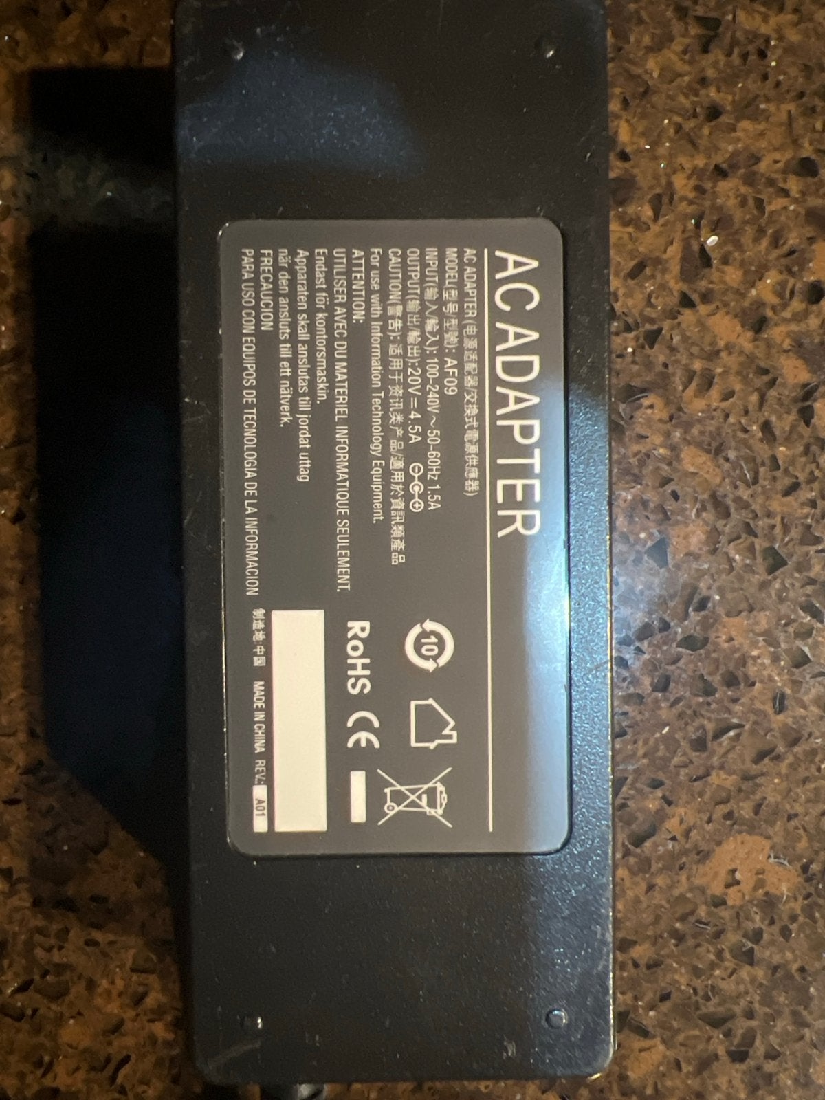 AC Adapter AF09 - 20V 4.5A (90W) - Universeel, Ophalen of Verzenden, Zo goed als nieuw