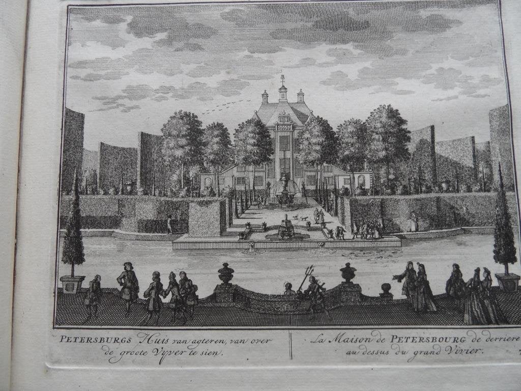 78 Nigtevecht Petersburg Kopergravure 1719, Antiek en Kunst, Ophalen of Verzenden