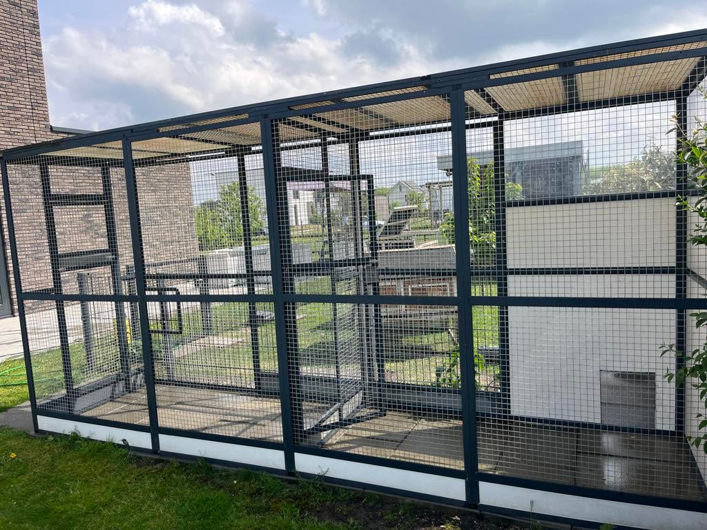 Aluminium voliere antraciet, Dieren en Toebehoren, Ophalen, Gebruikt, Aluminium, Volière