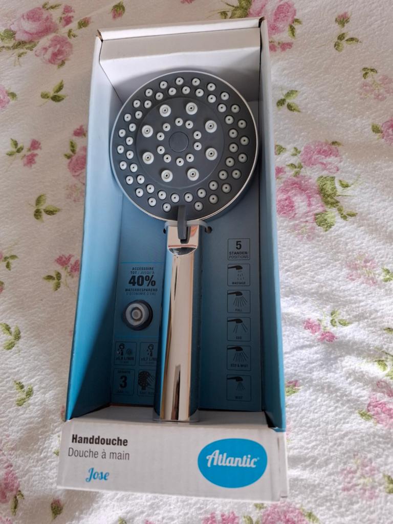 Atlantic Jose Handdouche - Waterbesparend met 5 standen, Ophalen of Verzenden, Nieuw, Chroom, Douche