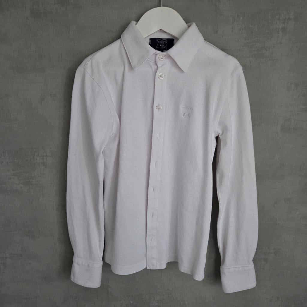 Portlavande wit jongens overhemd maat 134, Ophalen of Verzenden, Zo goed als nieuw, Jongen, Overhemd of Blouse