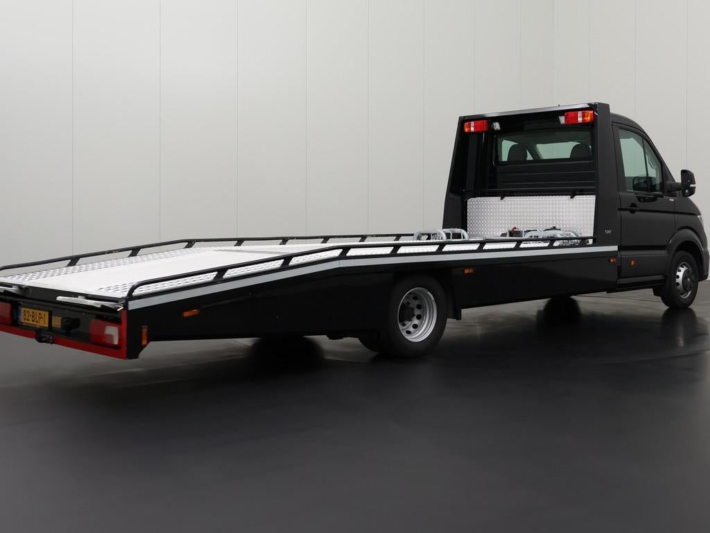 Volkswagen Crafter 2.0TDi 177PK Tijhof Oprijwagen | 3500Kg T, Auto's, Gebruikt, Volkswagen, Navigatiesysteem, Zwart