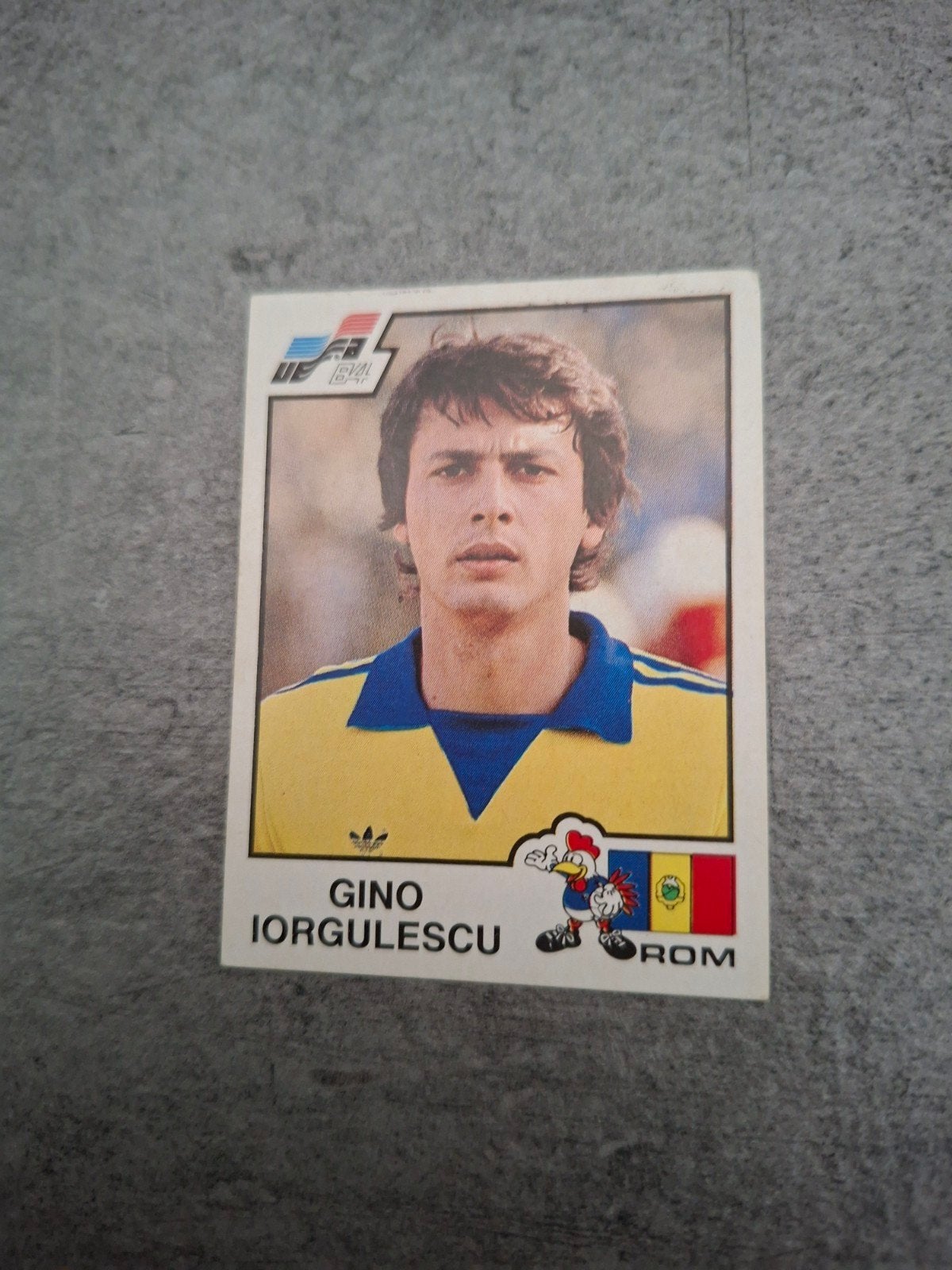 Panini sticker Euro 84 France. Gino Iorgulescu Roemenië., Ophalen of Verzenden, Zo goed als nieuw, Sticker