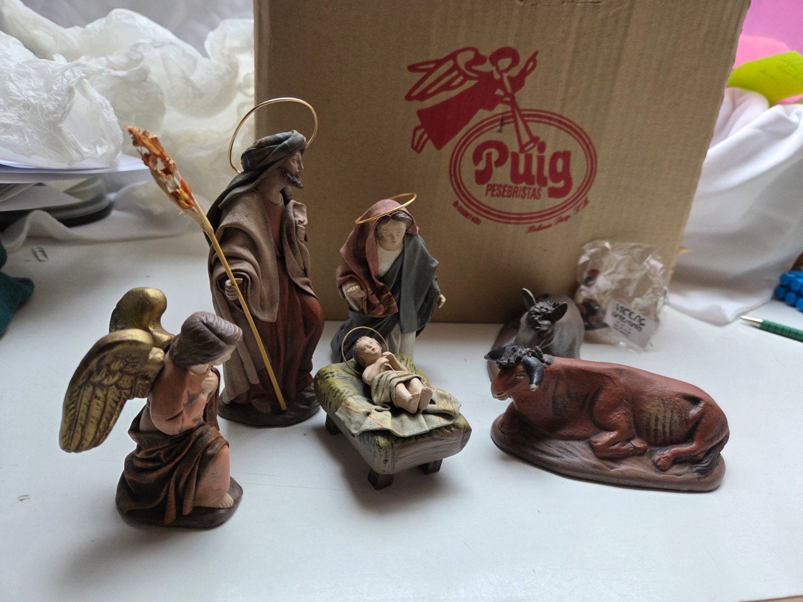 Kerststal Beeldjes Set - Puig Pesebres Barcelona, Ophalen of Verzenden