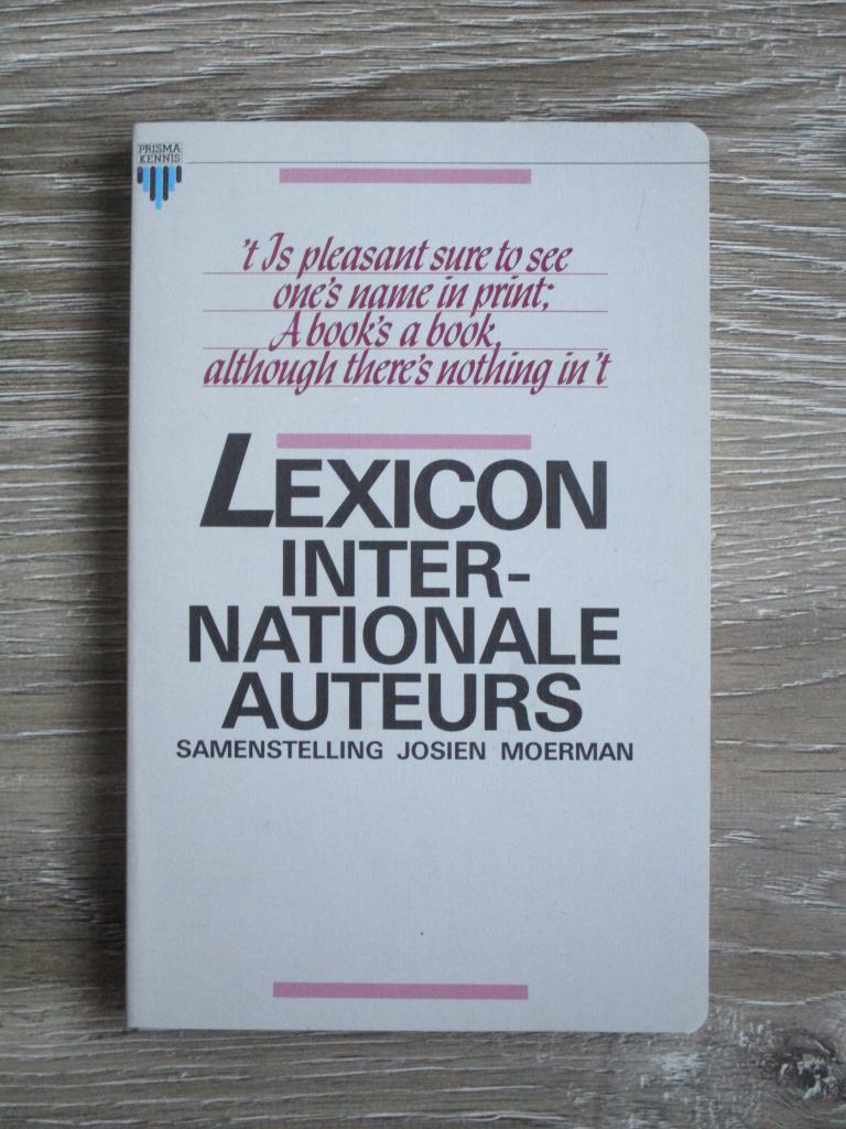 Lexicon Internationale auteurs - Josien Moerman, Ophalen of Verzenden, Gelezen, Europa