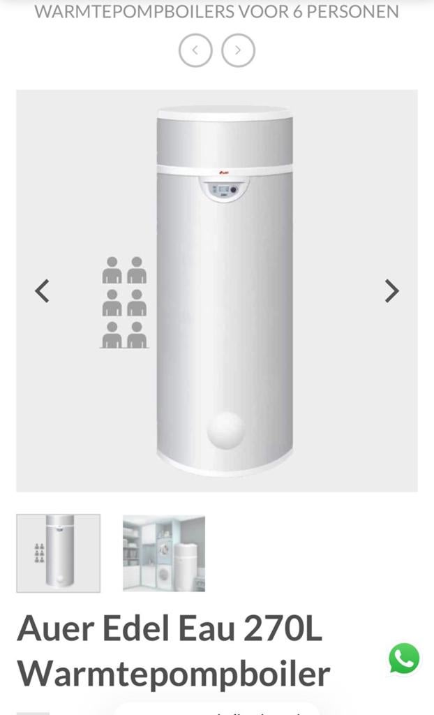 Warmtepompboiler 270 liter nieuw, Doe-het-zelf en Verbouw, Ophalen, 100 liter of meer, Nieuw, Boiler