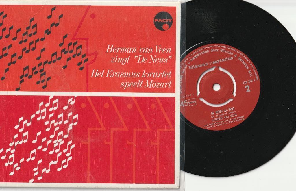 Herman van Veen -zeldz reclamesingle Blikman Sartorius 1968, Ophalen, Gebruikt, Nederlandstalig