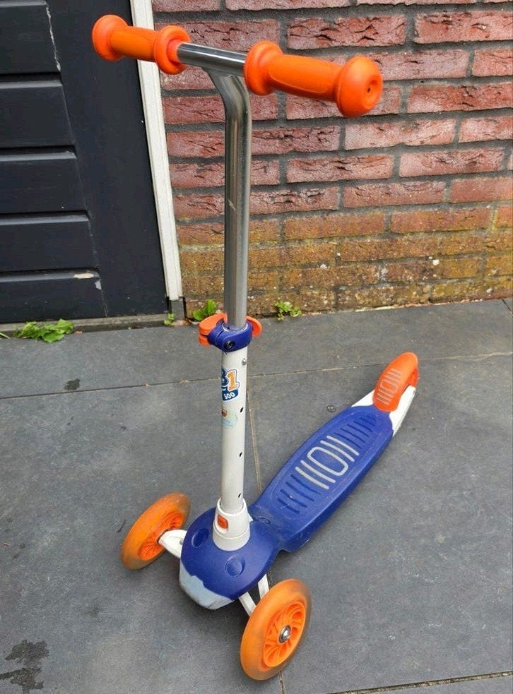 Oxelo B1 500 Decathlon Kinderstep Blauw/Oranje, Ophalen, Gebruikt, Gewone step, Oxelo (Decathlon)