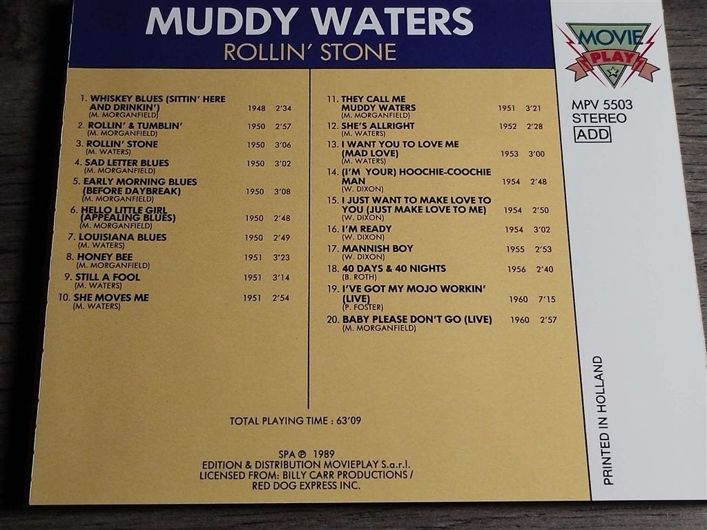 Muddy Waters - Rollin\' Stone, Ophalen of Verzenden, Zo goed als nieuw, Jazz