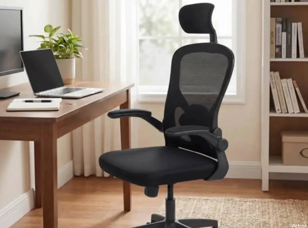 Action ergonomische bureaustoel, Ophalen, Zo goed als nieuw, Zwart, Eén