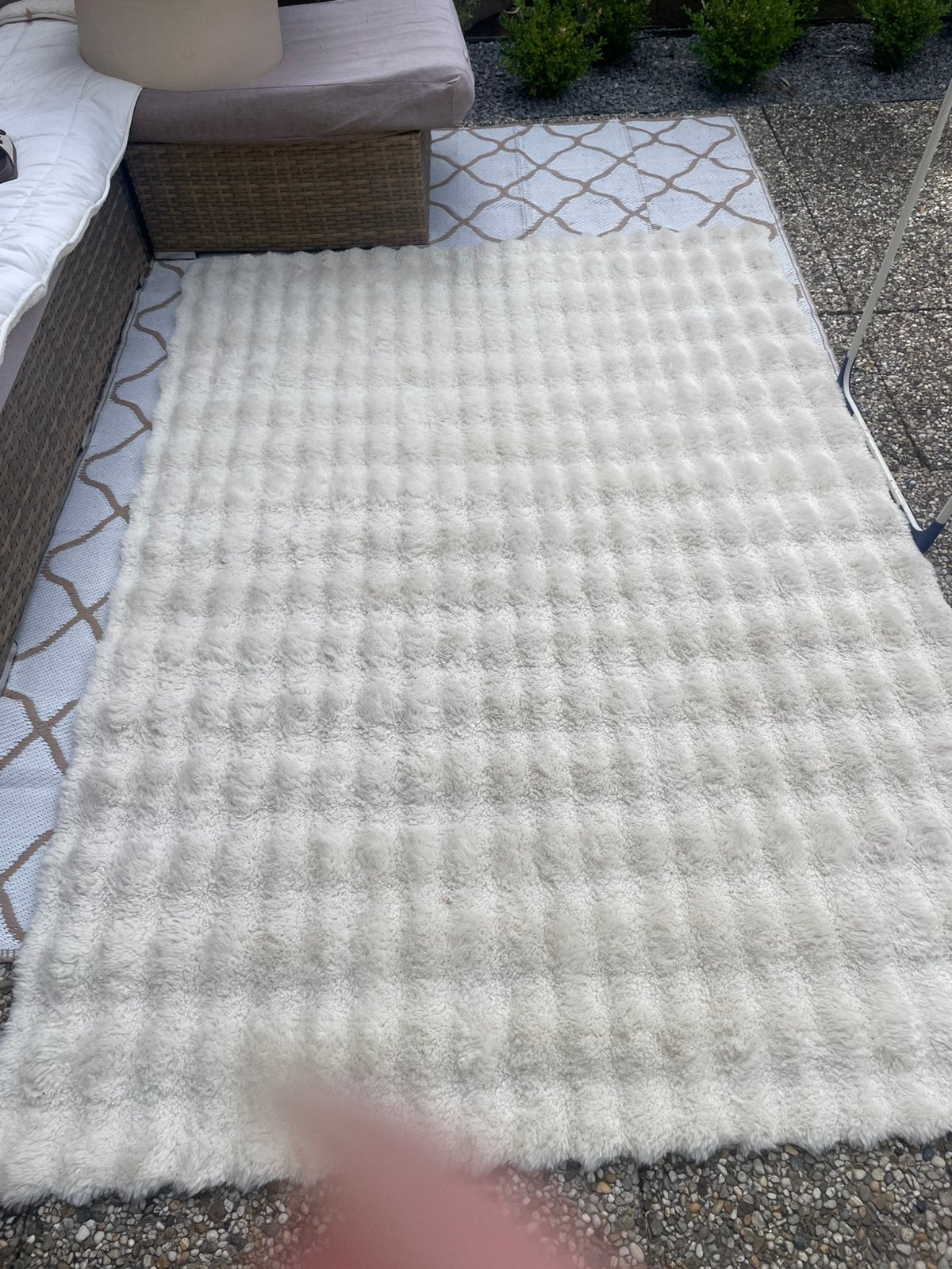 Vloerkleed Lou creme 160x230 cm, Ophalen, Gebruikt, 150 tot 200 cm, 200 cm of meer