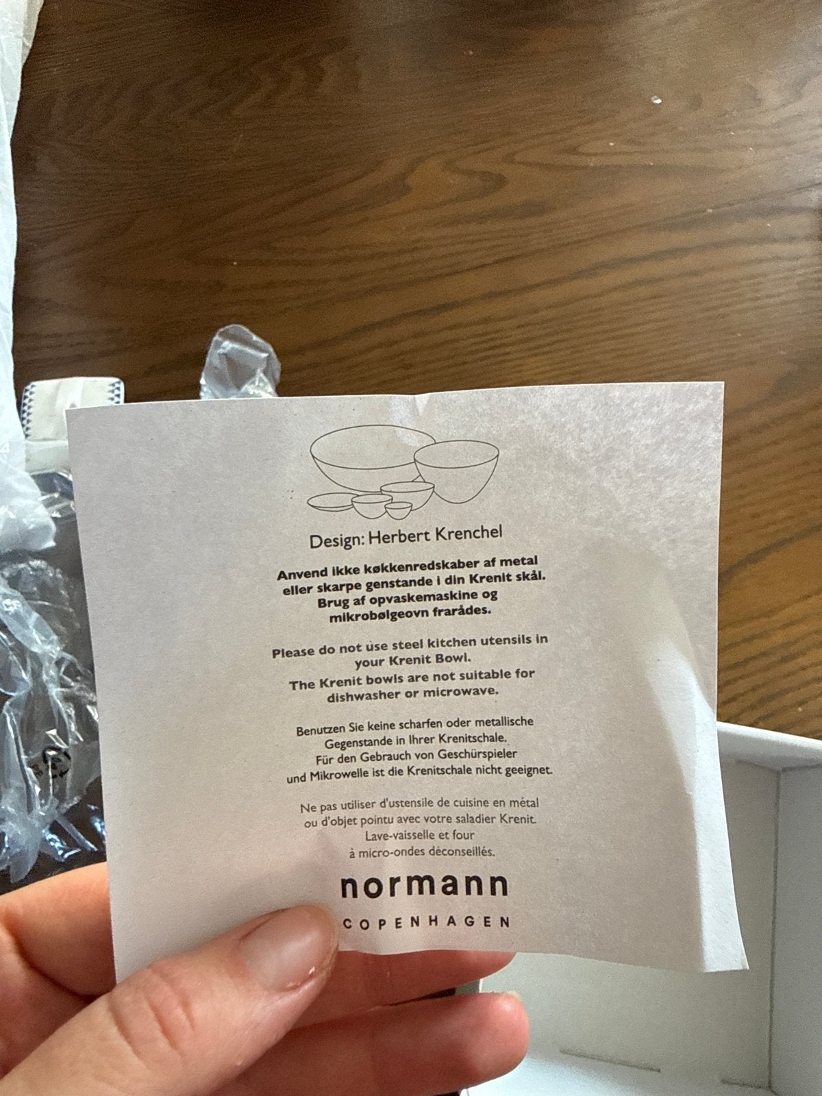 Normann Copenhagen Krenit Kom, Overige merken, Ophalen of Verzenden, Zo goed als nieuw, Kom(men)