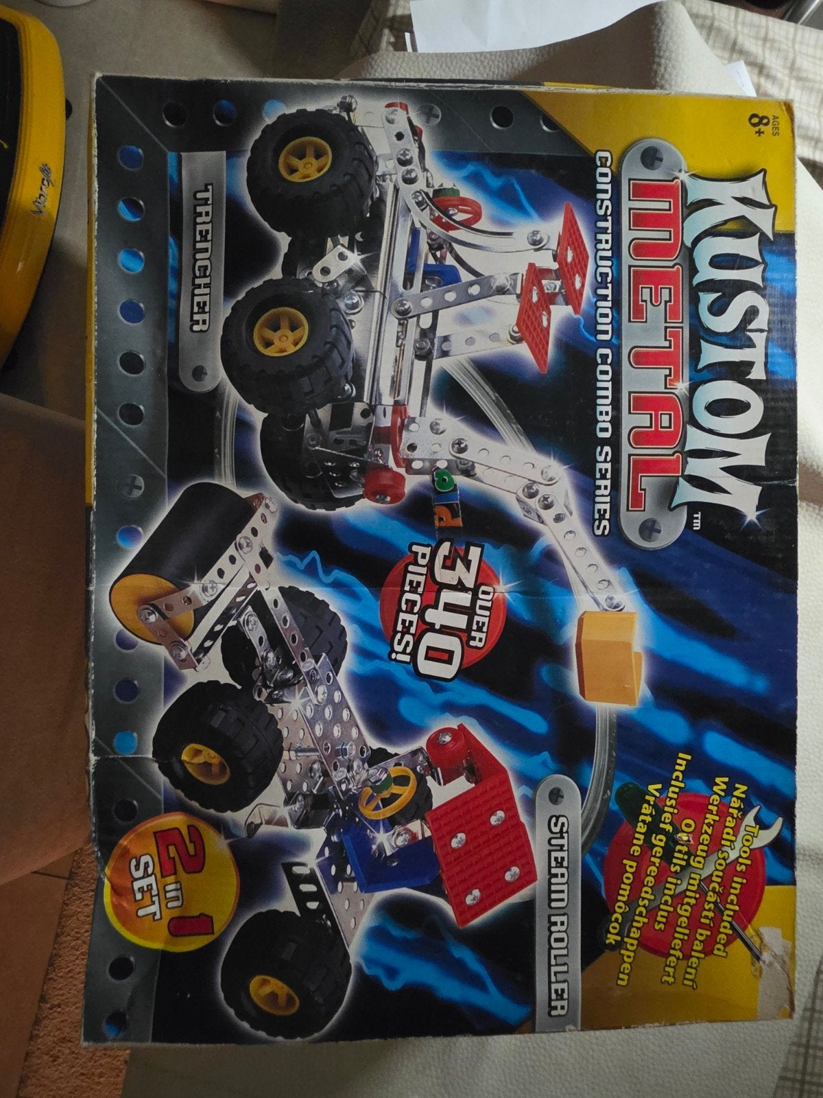 Kustom Metal Constructie Set - Trencher & Steam Roller, Ophalen of Verzenden, Zo goed als nieuw, 1:32 tot 1:50, Overige merken