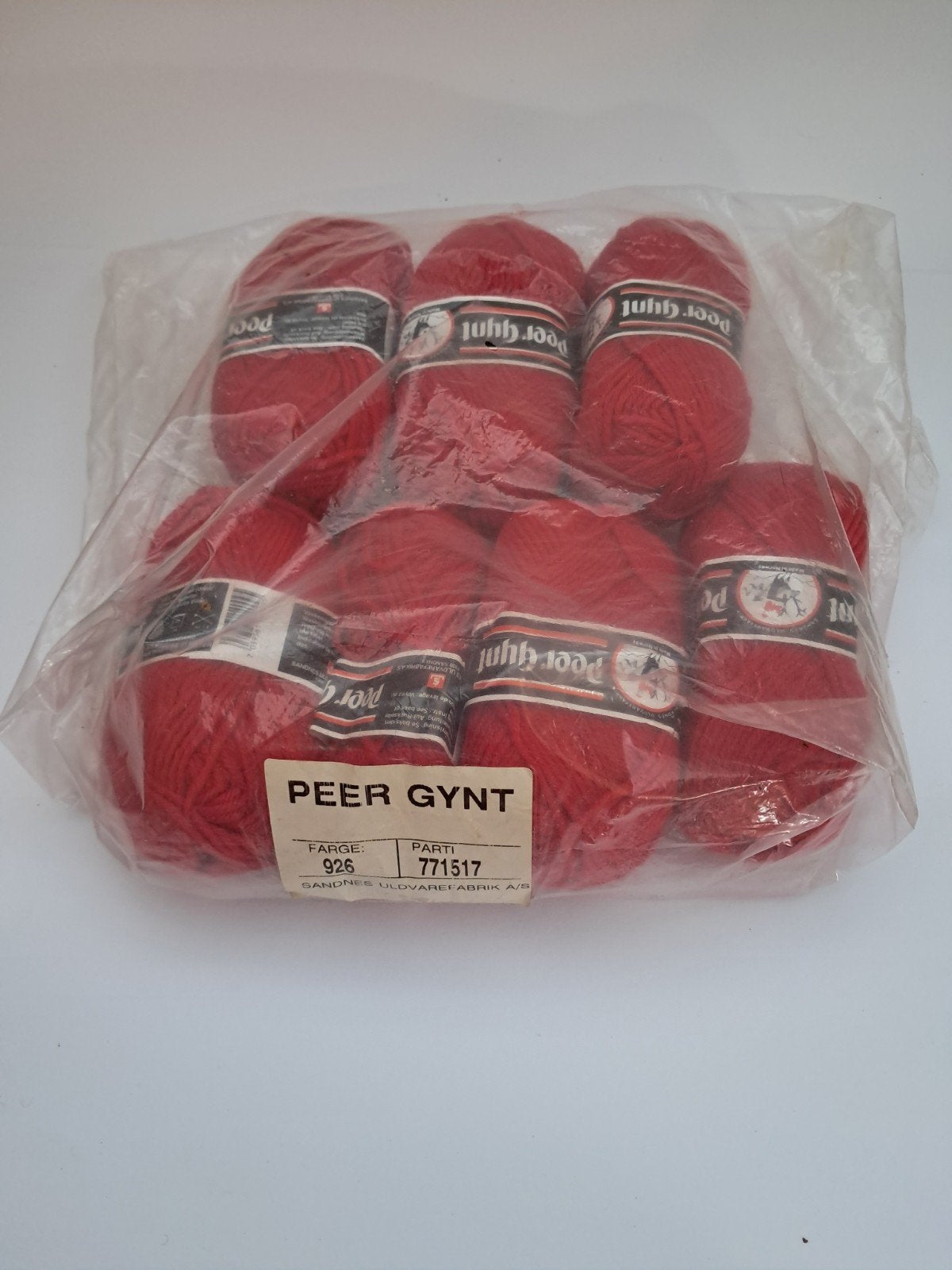 Peer Gynt Wol - Rode Bollen (7 stuks), Ophalen of Verzenden, Nieuw, Breien of Haken, Wol of Garen