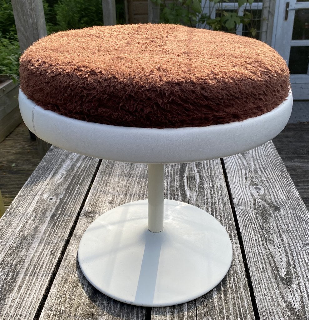 Leuke Space Age Kruk - vintage retro midcentury sixties, Ophalen of Verzenden, Gebruikt, IJzer