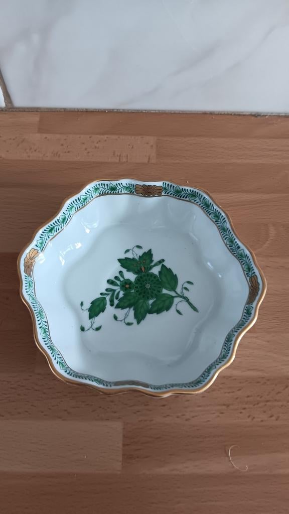 Herend Apponyi Groen Klein Schaaltje - 12 cm, Ophalen of Verzenden