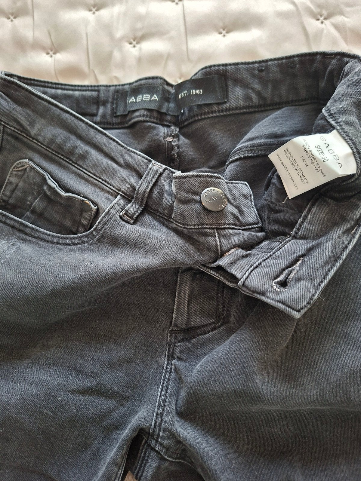 Gabba Jeans Shorts - Zwart/Grijs - Maat W28/W29, Gabba, Zwart, Ophalen of Verzenden, W28 - W29 (confectie 36)