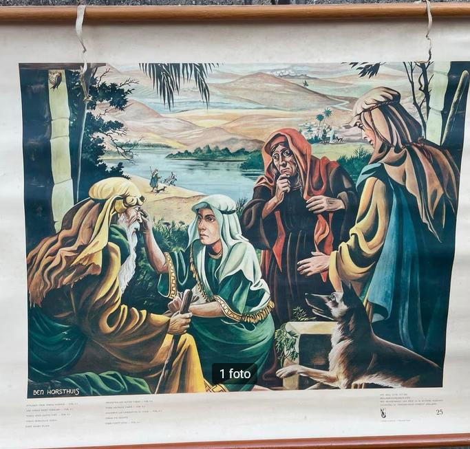 Originele oude Schoolplaat Ben Horsthuis - Tobias nr. 25, Ophalen of Verzenden