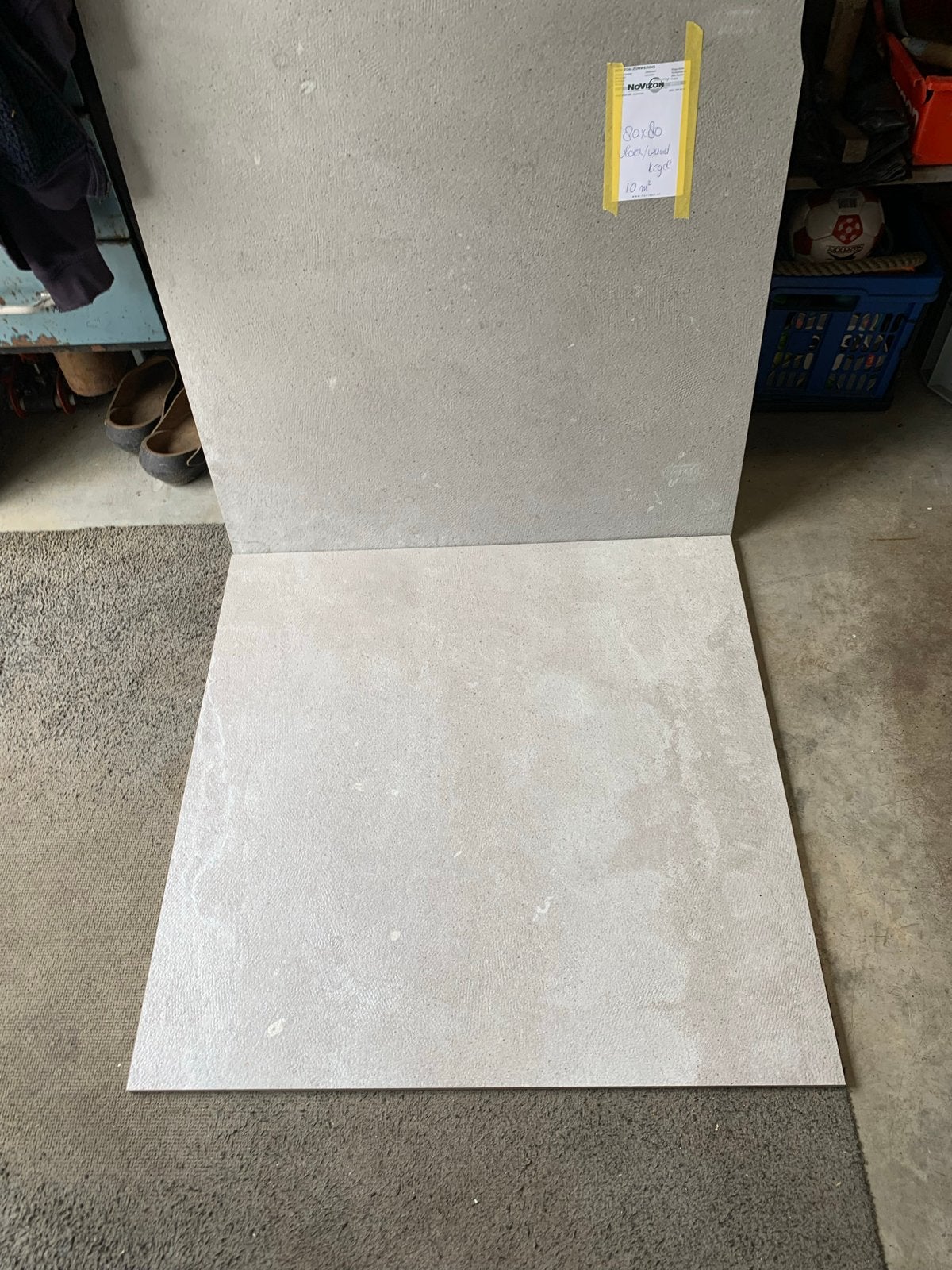 Keramische tegel 80x80 cm - Vloer/Wand beige grijs, Ophalen, 60 cm of meer, Keramiek, Nieuw
