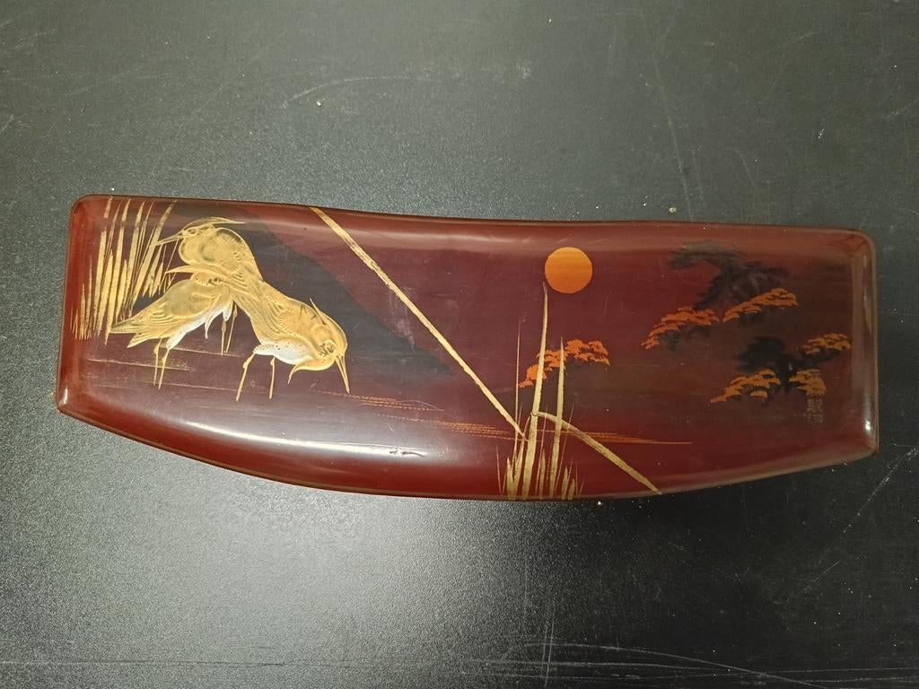 Grote Vintage Japanse Lakdoos - Junge Rotterdam - 30 cm, Antiek en Kunst, Antiek | Overige Antiek, Ophalen of Verzenden