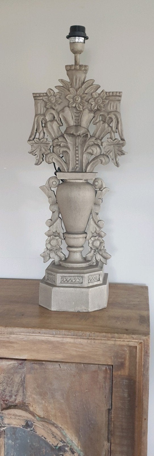 Balusterlamp,  aura peeperkorn,  h 70 cm, Nieuw, Landelijk, 70 cm, Hout