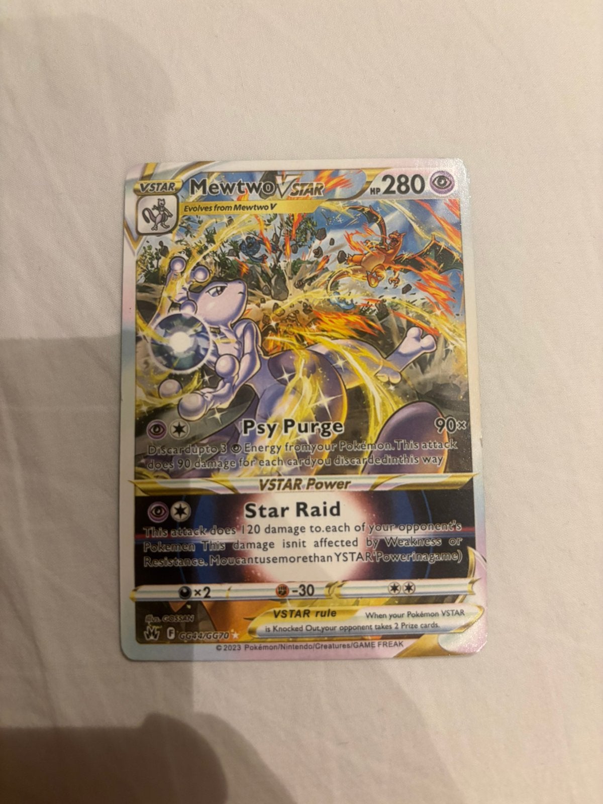 Pokemon kaart Mewtwo V Star, Ophalen of Verzenden, Zo goed als nieuw