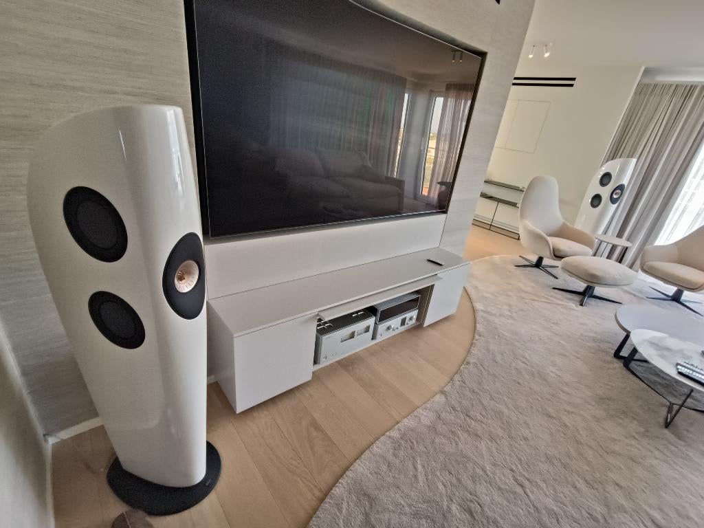 KEF Blade 2 META wit in nieuwstaat, Audio, Tv en Foto, Luidsprekers, Zo goed als nieuw, 120 watt of meer, Front, Rear of Stereo speakers