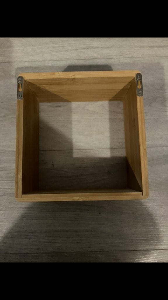 Wand kubus hout, 19 cm, Ophalen of Verzenden, Zo goed als nieuw, 19 cm