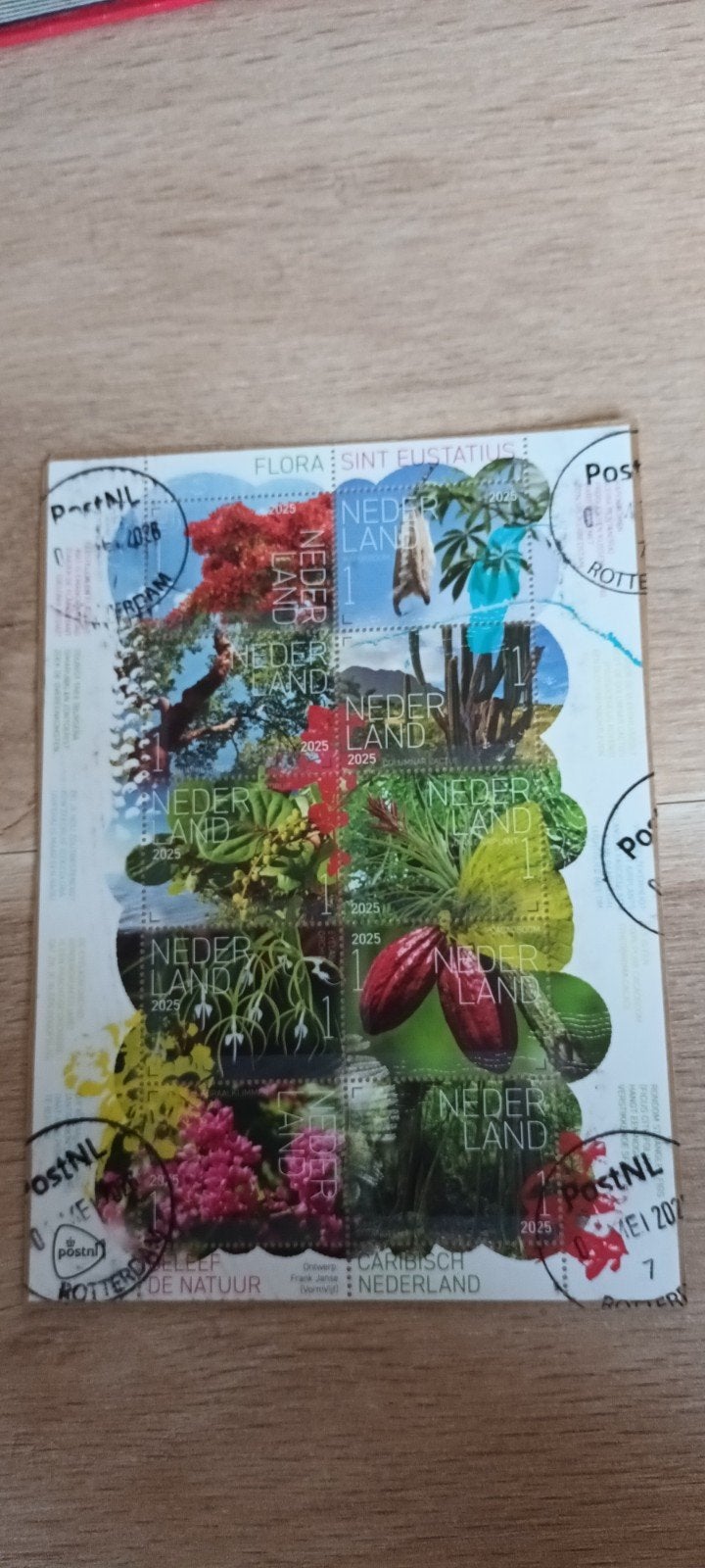 PRACHTIG VELLETJE BELEEF DE NATUUR GESTEMPELD OP PAPIER, Ophalen of Verzenden