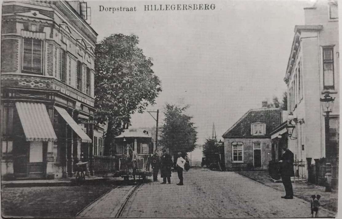Hillegersberg (Zuid-Holland) - Dorpstraat met Paardentram, Ophalen of Verzenden, Voor 1920, Gelopen, Zuid-Holland