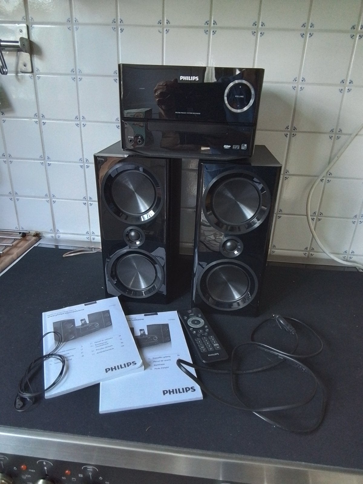 Philips DCM3020 Stereoset met boxen en afstandsbediening, Audio, Tv en Foto, Ophalen, Philips, Gebruikt, Microset