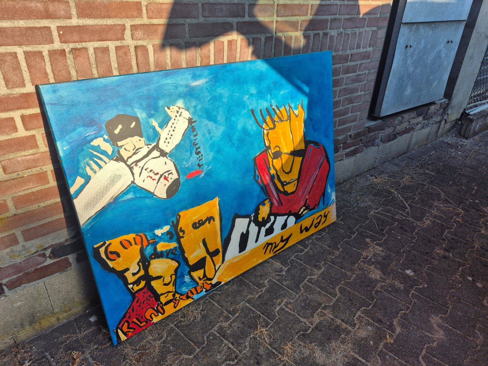 Groot popart schilderij 160x120 cm - gesigneerd, Ophalen of Verzenden