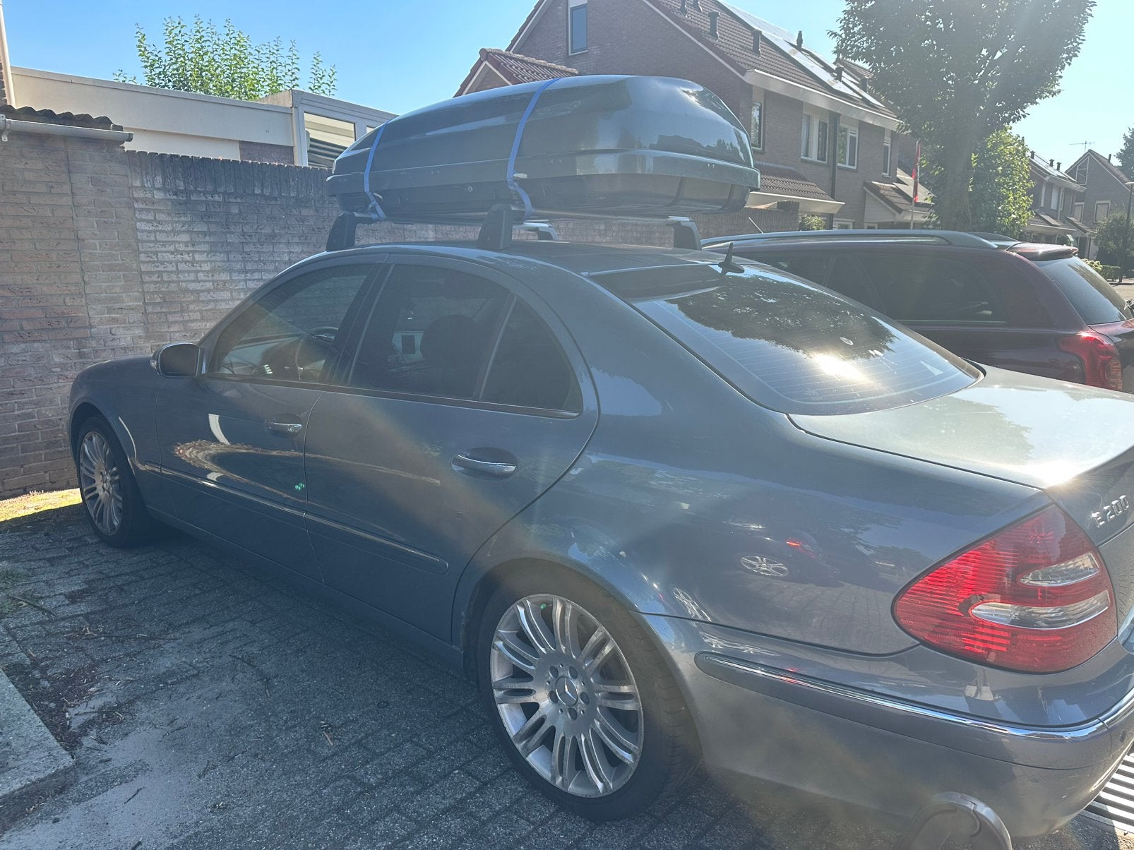 Mercedes w211 originele dakkofer met dakrails, Ophalen, Zo goed als nieuw