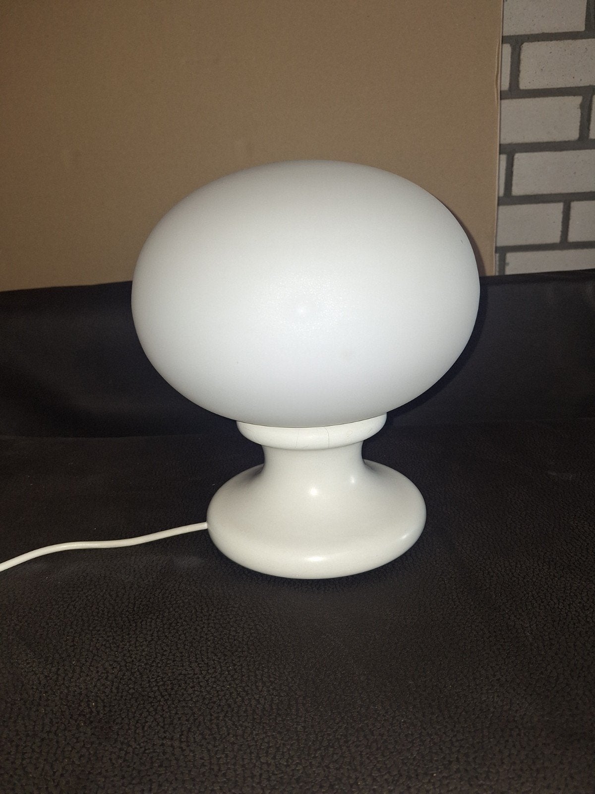 Vintage retro glazen bollamp bureaulamp kamerlamp, Huis en Inrichting, Lampen | Tafellampen, Ophalen, Bureaulamp, Vintage
