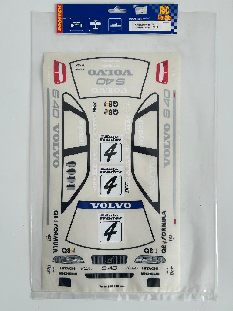 Protech decals Volvo S40 19 T0704.1 nieuw rc stickers, Ophalen of Verzenden, Nieuw, Overige schalen, Onderdeel