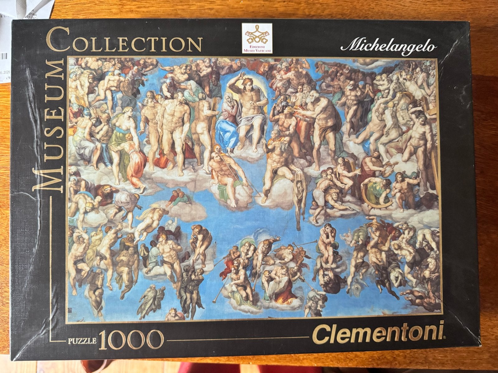 Clementoni Museum Collection Michelangelo 1000 stukjes, Ophalen of Verzenden, 500 t/m 1500 stukjes, Gebruikt, Legpuzzel