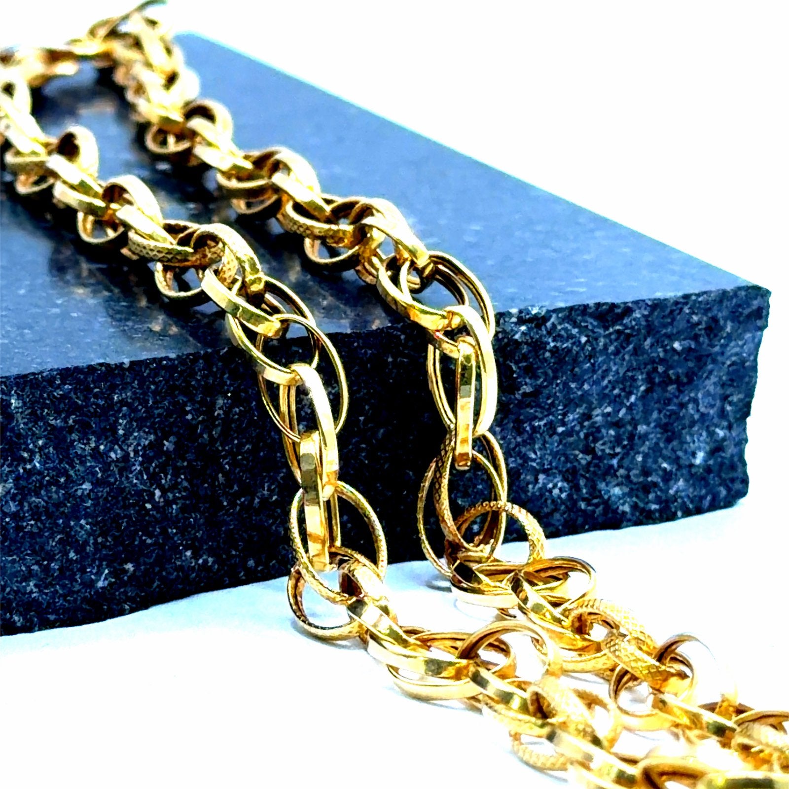 Gouden dames ketting - 21karaat, W, Ophalen of Verzenden, Zo goed als nieuw, W