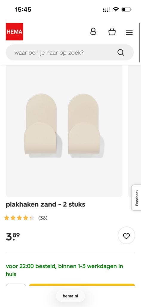 5 nieuwe plakhaken van RVS, Ophalen of Verzenden, Zo goed als nieuw