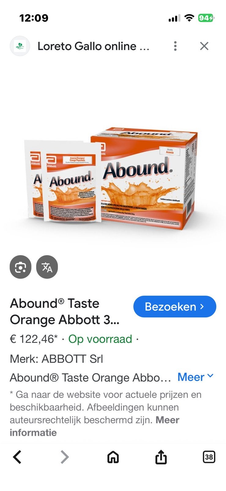 Abound voedings drank, Ophalen of Verzenden, Nieuw